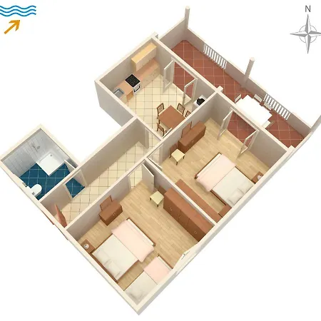 Apartment By The Sea Kraj, Pasman - 331